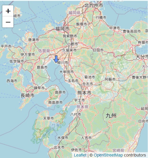 佐賀空港の所在地地図
